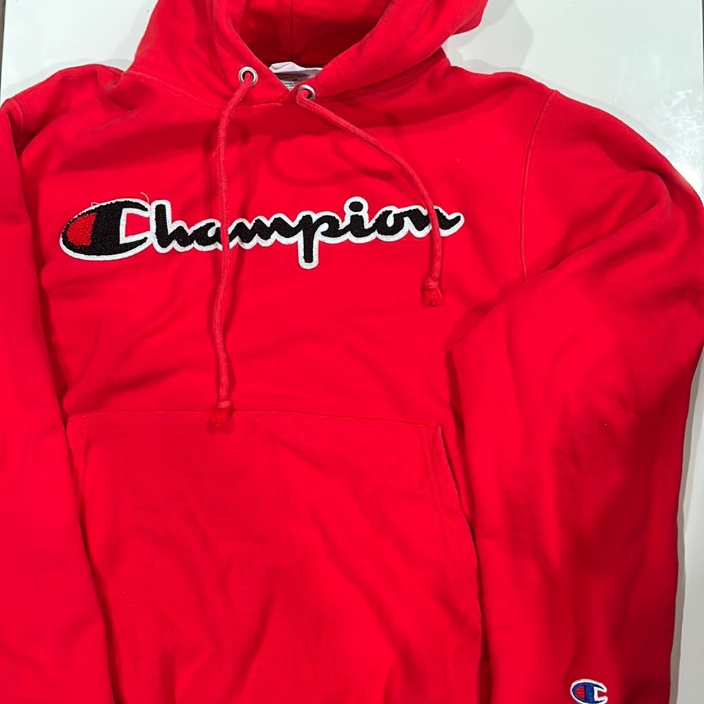 Red Champion Hoodie